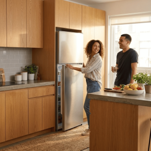 REFRIGERATEUR 2 PORTES 168LT168LITRES -  SILVER AVEC CLE CONDENSEUR EXTERNE - NASCO