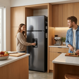 FRIGO 380LT-380LITRES - 2 PORTES SILVER DISTRIBUTEUR D'EAU 220-240V ECONOMIE D'ENERGIE - NASCO