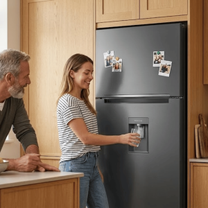 FRIGO 331LT-331LITRES NET -  2 PORTES SILVER AVEC DISTRIBUTEUR D'EAU - NASCO