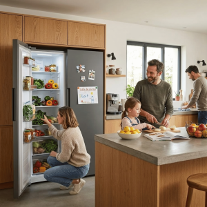 REFRIGERATEUR 425LT-425LITRES (319L+106L) - SILVER ECONOMIE D'ENERGIE R600 220-240 - NASCO