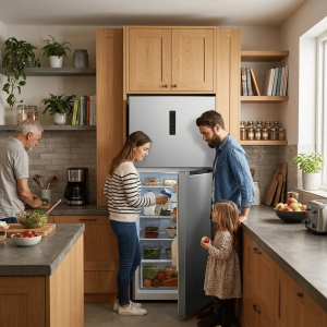 FRIGO 425LT-425LITRES NET (330LT+95LT) - SILVER NO FROST - NASCO