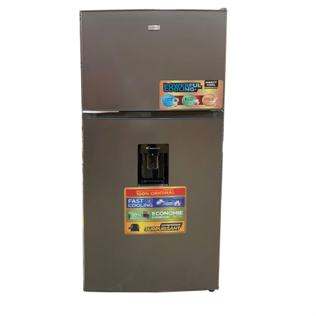 FRIGO 2 PORTES 397LT-397LITRES - GRIS FONCE FAST COOLING DISTRIBUTEUR D'EAU MULTI AIR FLOW - NASCO