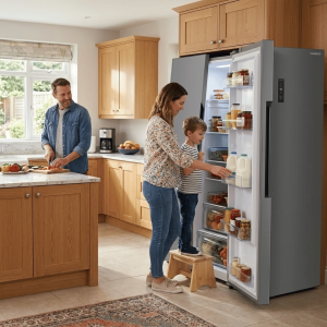 REFRIGERATEUR AMERICAIN 400LT-400LITRES - 2 PORTES GRIS FONCE FAST COOLING 220-240V - NASCO