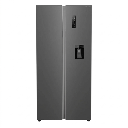 REFRIGERATEUR AMERICAIN 425LT-425LITRES - 2 PORTES GRIS FONCE FAST COOLING DIST. D'EAU - NASCO
