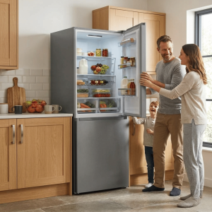 FRIGO COMBINE 290LT-290LITRES(201LT+89LT) - SILVER 2TIROIRS+1CASIER MULTI AIRFLOW 220-240V - NASCO