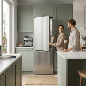 FRIGO COMBINE 283LT-283LITRES (194L+89L) - 3 TIROIRS SILVER DIST. D'EAU ECO.ENERGIE 220-240V -