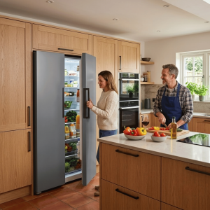 REFRIGERATEUR AMERICAIN 410LT-410LITRES NET(240L+170L) - 2PORTES INOX NO FROST R600 220-240V - NASCO