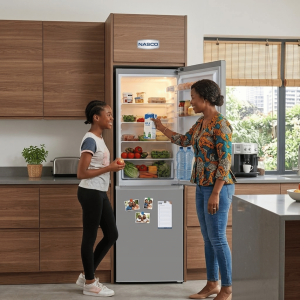 FRIGO COMBINE 260LT-260LITRES NET  - 4 TIROIRS   SILVER  AVEC CLE 220-240V  - NASCO