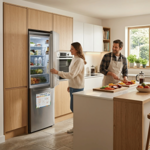 FRIGO COMBINE 246LT-246LITRES NET -  4 TIROIRS SILVER 220-240V ECONOMIE D'ENERGIE - NASCO