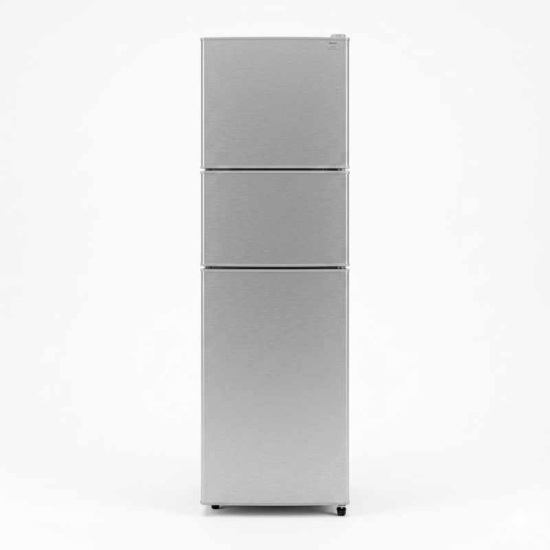 REFRIGERATEUR 3 PORTES 233LT-233LITRES - SILVER ECONOMIE D'ENERGIE 220-240V - NASCO,Frigo -