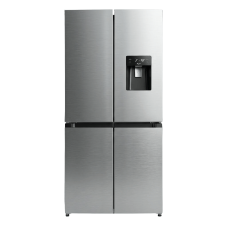REFRIGERATEUR 522LT-522LITRES NET (351L+171L) - 4 PORTES DIST. D'EAU INOX FAST COOL. R600A - NASCO