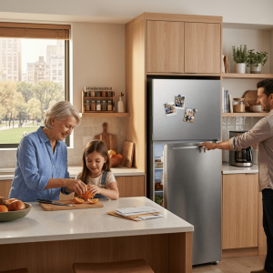 FRIGO 348LT-348LITRES (268L+80L) - REFINED INOX ALL AROUND COOL. 220-240V SANS POIGNEE - SAMSUNG