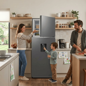 FRIGO 462LT-462LITRES (354L+108L) -  REFINED INOX DISTRIBUTEUR D'EAU SANS POIGNEE - SAMSUNG