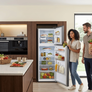 REFRIGERATEUR 415LT-415LITRES(317+98) - REFINED INOX PET ALL AROUND COOL.OPTIMAL FRESH - SAMSUNG