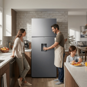 FRIGO 528LT-528LITRES(402L+126L)  - REFINED INOX DIST. D'EAU TWIN COOLING SANS POIGNEE - SAMSUNG