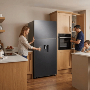 FRIGO BLACK MATT 528LT-528LITRES (402L+126L) - DIST. D'EAU TWIN COOLING SANS POIGNEE - SAMSUNG
