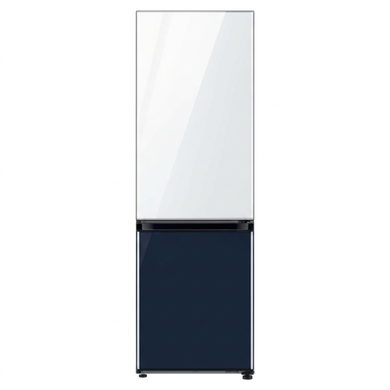 FRIGO COMBINE BESPOKE 339L(108L+231L) - 3 TIROIRS BLANC-BLEU MARINE-MIROIR - SAMSUNG,Frigo -