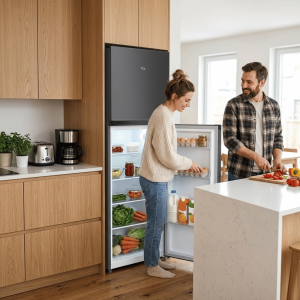 REFRIGERATEUR 328LT- 328LITRES - DOUBLE PORTE GRIS 220-240V - TCL,Frigo - Réfrigérateur par capacité