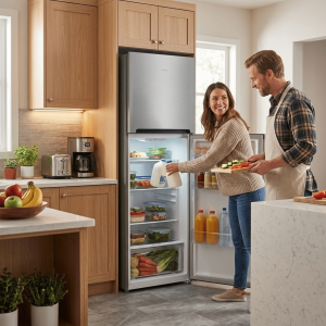 REFRIGERATEUR 370LT-370LITRES (285L + 85L) - GRIS FONCE 220-240V MULTI AIR FLOW - TCL,Frigo -