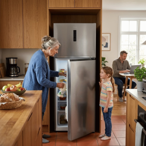 REFRIGERATEUR 528LT-528LITRES (411L+117L) - NO FROST-COOLING TECHNOLOGY SILVER 220-240V - TCL,Frigo