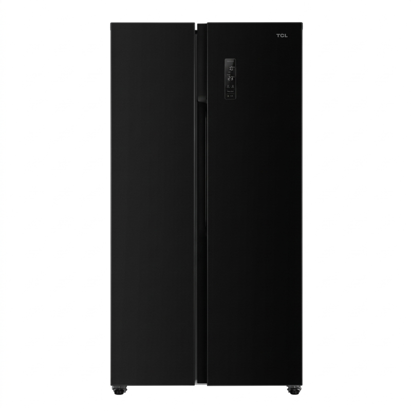 REFRIGERATEUR AMERICAIN 521LT-521LITRES(344+177) - 2 PORTES NOIR-MIROIR NO FROST-COOLING TECH.-