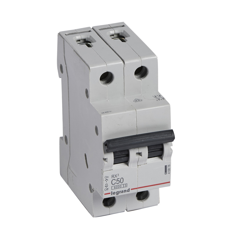 Disjoncteur RX³ 6kA 2P 50A courbe C - 419878