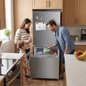 REFRIGERATEUR COMBINE 185LT-185LITRES - SILVER 3 TIROIRS - TCL,Frigo - Réfrigérateur par capacité