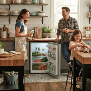 MINI FRIGO 90LT-90LITRES - 1 PORTE SILVER 220-240V R600A AVEC CLE - TCL,Frigo - Réfrigérateur par