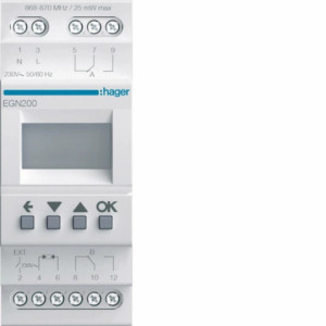 Interrupteur Horaire elec 2 voies multi-fonctions Bluetooth - Hager - EGN200,Interrupteurs &