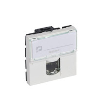 Prise RJ45 catégorie 6A STP à blindage métal Mosaic 2 modules -