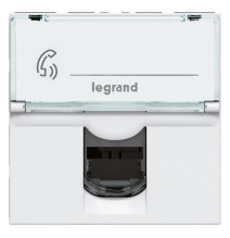 Prise RJ45 catégorie 6A STP à blindage métal Mosaic 2 modules -