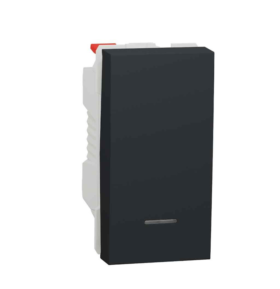 Interrupteur poussoir lumineux (localisation) - 10A - 1 mod - Interrupteur poussoir lumineux (localisation) - 10A - 1 mod -