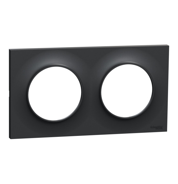 Plaque de finition 2 postes horizontaux ou verticaux entraxe