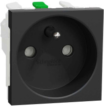 Prise 2P+T - FR - 90° - raccord rapide travers - Anthracite -