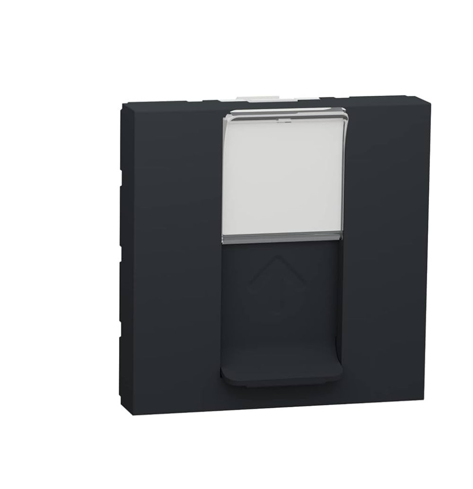 Prise RJ45 simple - cat 6 FTP - 2 mod - Anthracite - méca seul Prise RJ45 simple - cat 6 FTP - 2 mod - Anthracite - méca seul