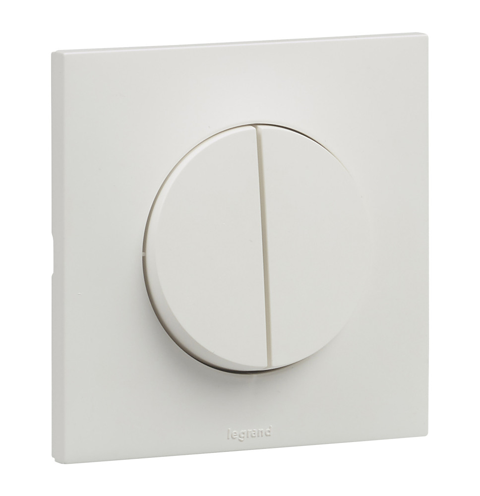 Double interrupteur 10AX finition blanc Urbano Legrand - Double interrupteur 10AX finition blanc Urbano Legrand -