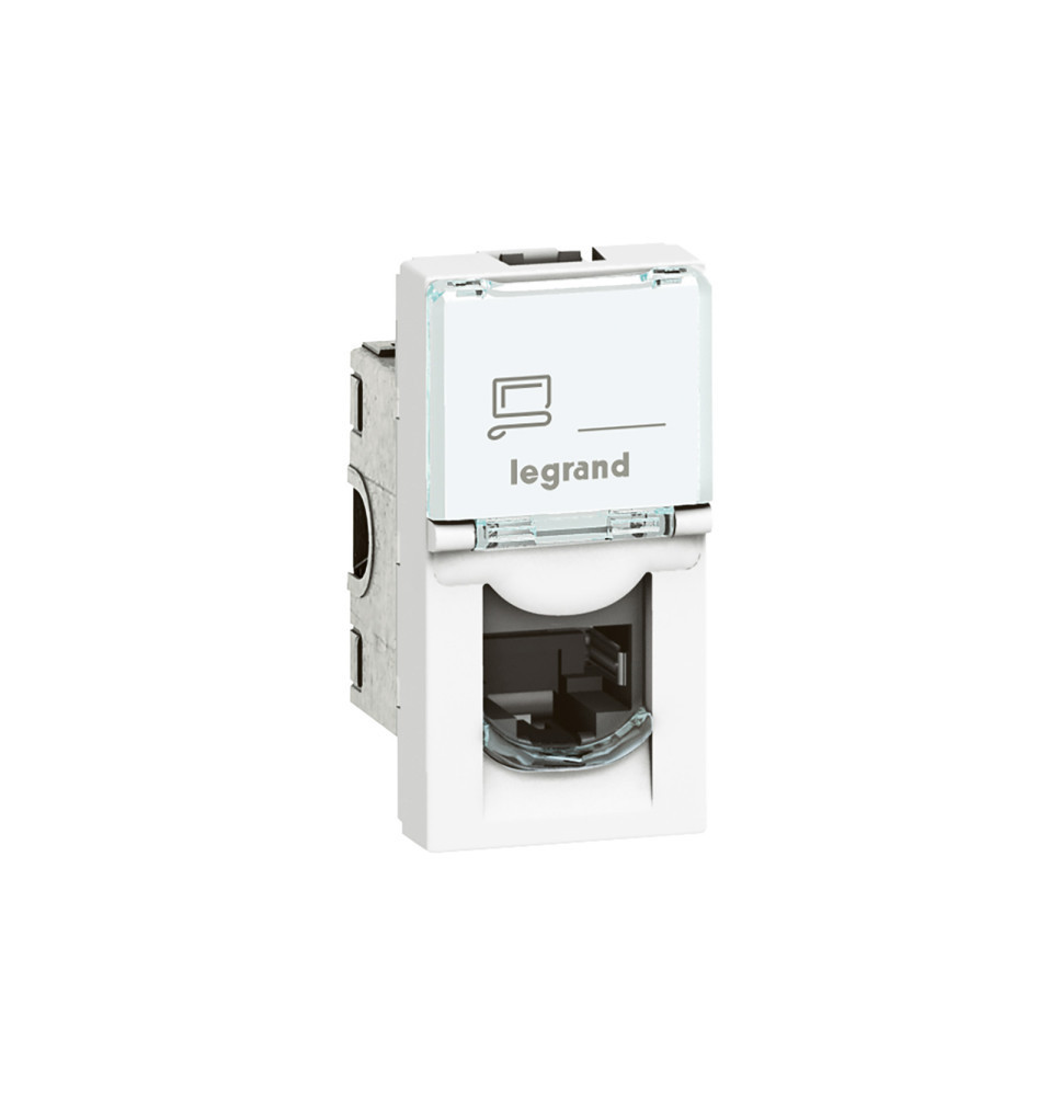 Prise RJ45 catégorie 6 FTP Mosaic 1 module - blanc - 076562 Prise RJ45 catégorie 6 FTP Mosaic 1 module - blanc - 076562