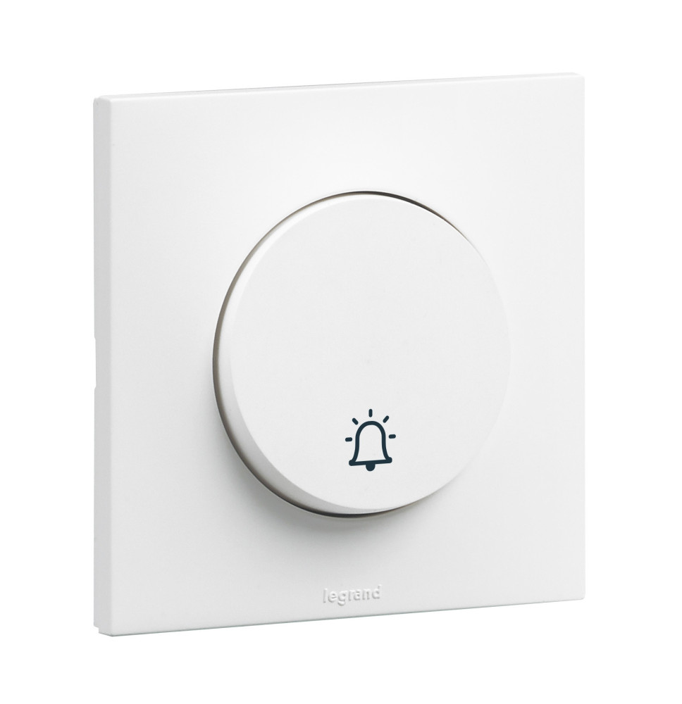 Poussoir 6A sonnette Urbano finition blanc Legrand - UB2312WH