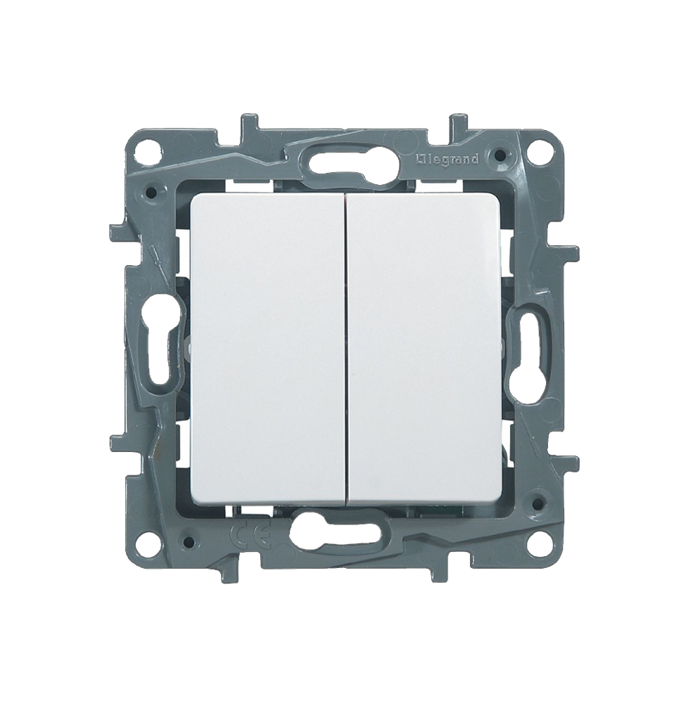 Bouton-poussoir NO-NF - 6 A - 250 V~ - bornes automatiques - Bouton-poussoir NO-NF - 6 A - 250 V~ - bornes automatiques -