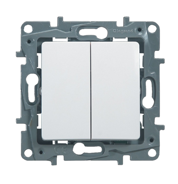Bouton-poussoir NO-NF - 6 A - 250 V~ - bornes automatiques -