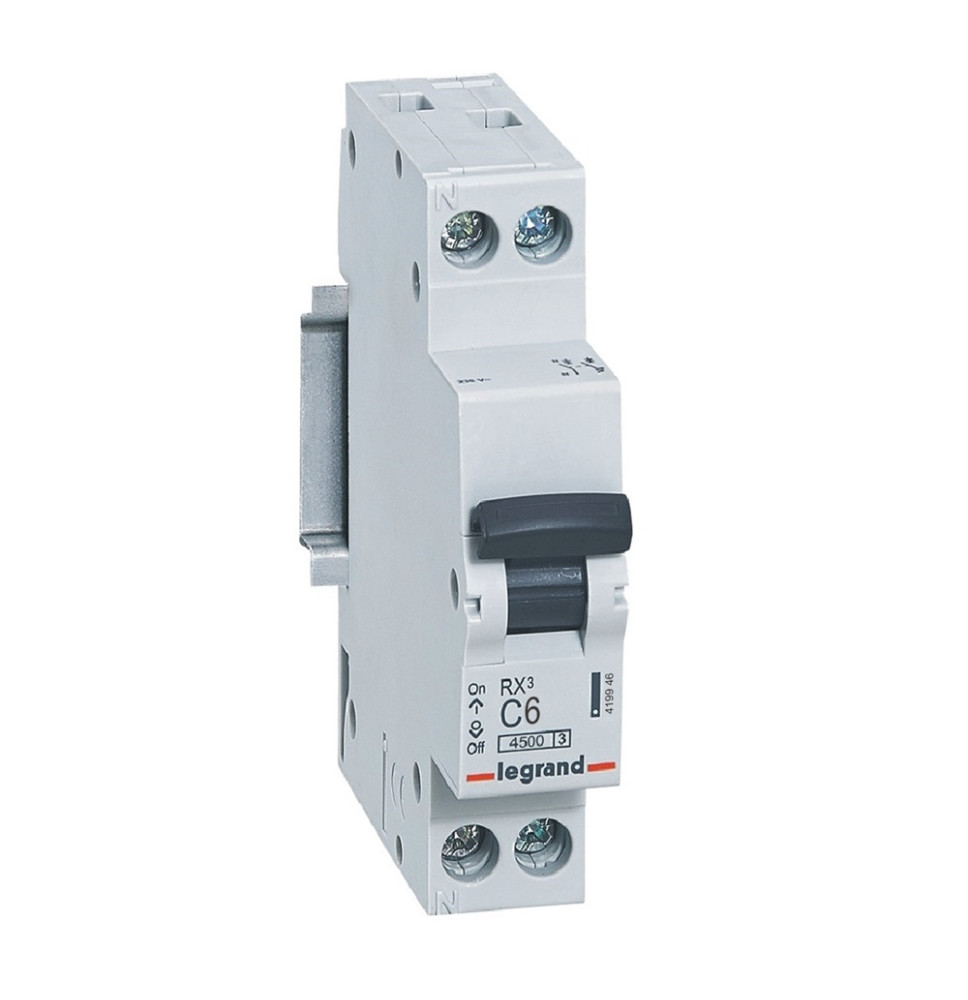 Disjoncteur RX³ 4500A 1P+N 6A courbe C - 419946