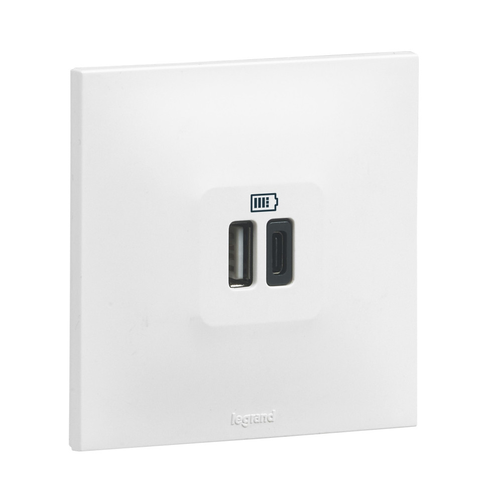 Legrand Chargeur USB A+C Urbano finition blanc Legrand - Legrand Chargeur USB A+C Urbano finition blanc Legrand -