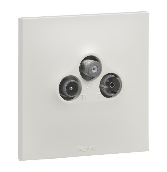Prise TV/R/SAT etoile Urbano finition blanc Legrand - UB4114WH