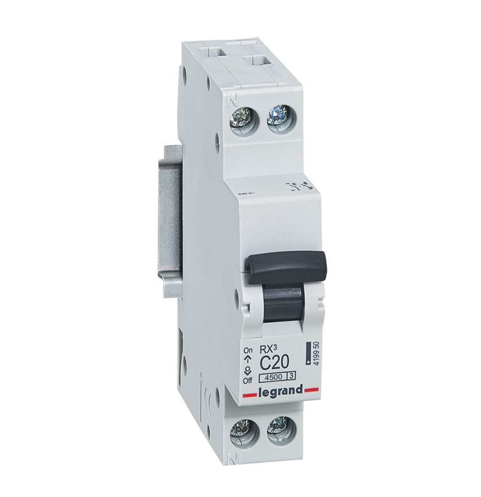 Disjoncteur RX³ 4500A 1P+N 20A courbe C - 419950