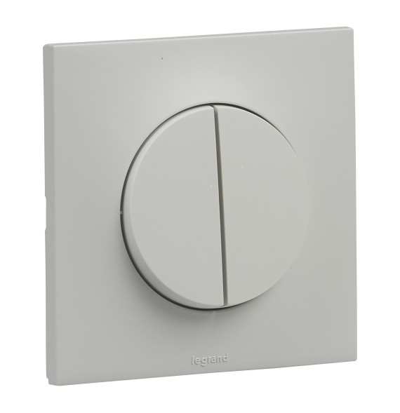 Interrupteur double allumage 10AX Urbano finition gris Legrand