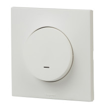 Poussoir 6A voyant led lumineux Urbano finition gris Legrand -
