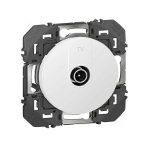 Prise TV simple étoile blindée finition blanc - dooxie Legrand