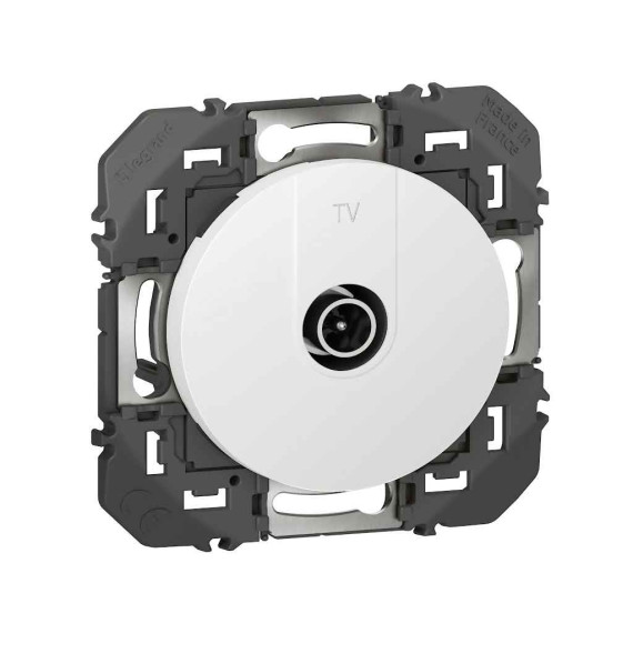 Prise TV simple étoile blindée finition blanc - dooxie Legrand