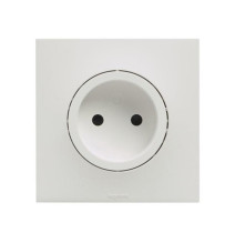 Prise 2 poles F/B avec eclips Urbano finition gris Legrand -