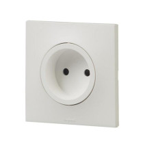 Prise 2 poles F/B avec eclips Urbano finition gris Legrand -